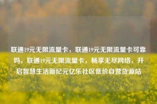 联通19元无限流量卡,联通19元无限流量卡可靠吗,联通19元无限流量卡,畅享无尽网络,开启智慧生活新纪元亿乐社区低价自营货源站