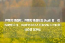 哔哩哔哩播放,哔哩哔哩播放量收益计算,在线视频平台,B站成为年轻人的新宠亿乐社区低价自营货源站