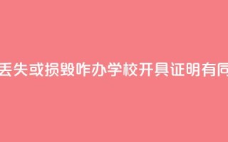 毕业证、学位证丢失或损毁咋办?学校开具证明有同等效力