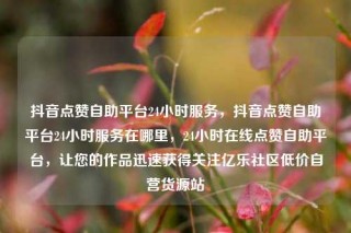抖音点赞自助平台24小时服务,抖音点赞自助平台24小时服务在哪里,24小时在线点赞自助平台,让您的作品迅速获得关注亿乐社区低价自营货源站