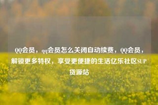 QQ会员,qq会员怎么关闭自动续费,QQ会员,解锁更多特权,享受更便捷的生活亿乐社区SUP货源站