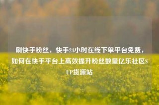 刷快手粉丝,快手24小时在线下单平台免费,如何在快手平台上高效提升粉丝数量亿乐社区SUP货源站