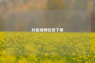 抖音视频在线下单