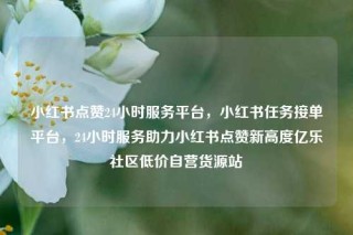 小红书点赞24小时服务平台,小红书任务接单平台,24小时服务助力小红书点赞新高度亿乐社区低价自营货源站