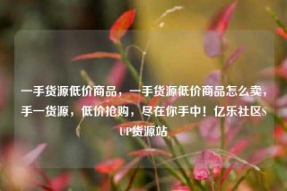 一手货源低价商品,一手货源低价商品怎么卖,手一货源,低价抢购,尽在你手中!亿乐社区SUP货源站