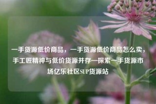一手货源低价商品，一手货源低价商品怎么卖，手工匠精神与低价货源并存—探索一手货源市场亿乐社区SUP货源站