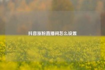 抖音涨粉直播间怎么设置