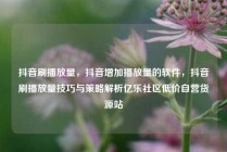 抖音刷播放量，抖音增加播放量的软件，抖音刷播放量技巧与策略解析亿乐社区低价自营货源站