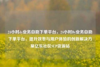 24小时dy业务自助下单平台,24小时Dy业务自助下单平台,提升效率与用户体验的创新解决方案亿乐社区SUP货源站