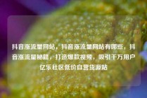 抖音涨流量网站，抖音涨流量网站有哪些，抖音涨流量秘籍，打造爆款视频，吸引千万用户亿乐社区低价自营货源站