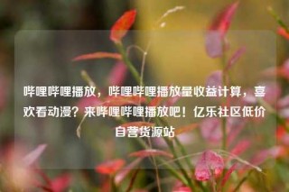 哔哩哔哩播放,哔哩哔哩播放量收益计算,喜欢看动漫?来哔哩哔哩播放吧!亿乐社区低价自营货源站