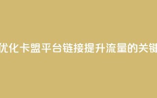 优化卡盟平台链接:提升流量的关键