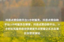 抖音点赞自助平台24小时服务,抖音点赞自助平台24小时服务在哪里,抖音点赞自助平台,24小时在线服务助你快速提升点赞量亿乐社区低价自营货源站