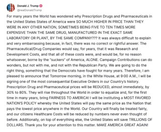 特朗普将令美国药品降价，对中国公司影响几何？