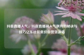 抖音直播人气,抖音直播间人气飙升的秘诀与技巧亿乐社区低价自营货源站