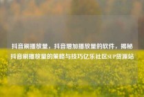 抖音刷播放量，抖音增加播放量的软件，揭秘抖音刷播放量的策略与技巧亿乐社区SUP货源站