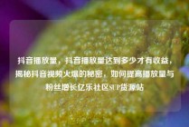 抖音播放量，抖音播放量达到多少才有收益，揭秘抖音视频火爆的秘密，如何提高播放量与粉丝增长亿乐社区SUP货源站