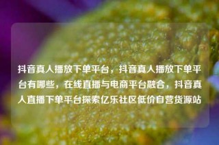 抖音真人播放下单平台，抖音真人播放下单平台有哪些，在线直播与电商平台融合，抖音真人直播下单平台探索亿乐社区低价自营货源站