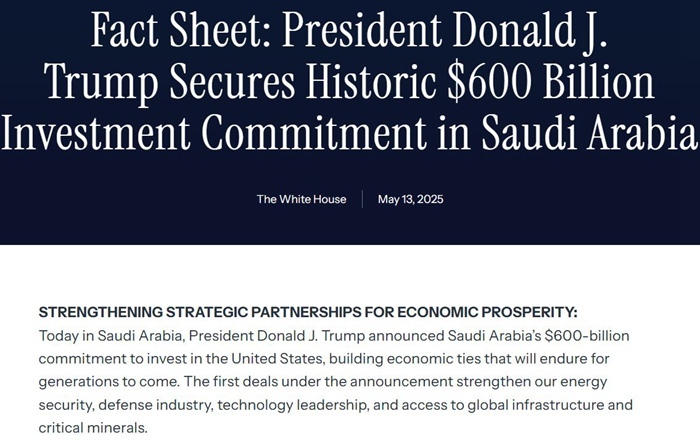 获沙特6000亿美元投资、将与叙利亚总统会面	，特朗普开启中东访问  第1张