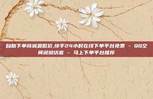 自助下单商城最低价,快手24小时在线下单平台免费 - QQ空间说说访客 马上下单平台推荐  第1张