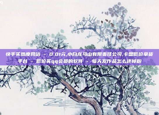 快手买热度网站 - 0.01元,小白龙马山有限责任公司,卡盟低价拿货平台 低价买qq会员的软件 每天发作品怎么还掉粉  第1张