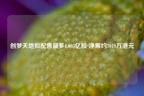 创梦天地拟配售最多1.003亿股 净筹约7019万港元  第1张 创梦天地拟配售最多1.003亿股 净筹约7019万港元  第1张