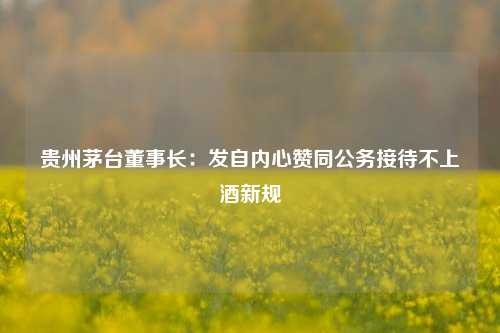 贵州茅台董事长：发自内心赞同公务接待不上酒新规  第1张