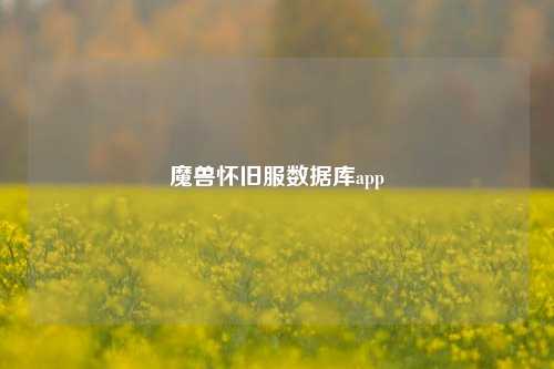 魔兽怀旧服数据库app  第1张